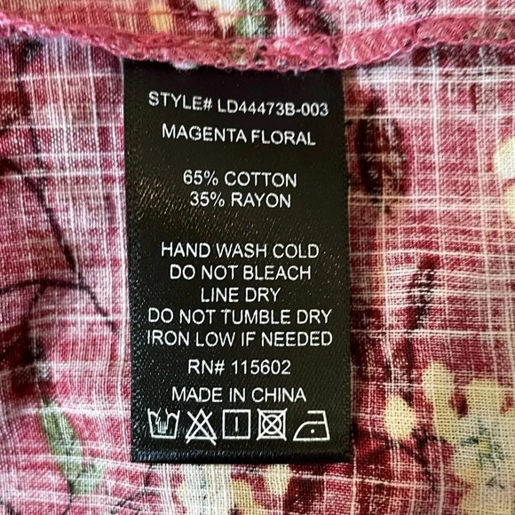 Lush Size Large Floral Ruffle Trimmed Dress Open Tie Back Side Zip Magenta NEW - Picture 4 of 11